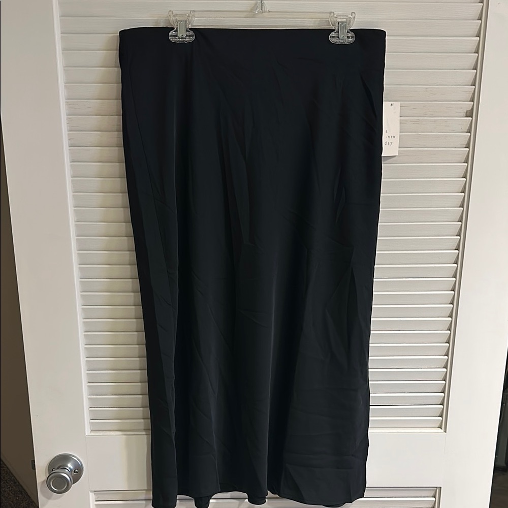 A New Day Black Maxi A-line Skirt for Work